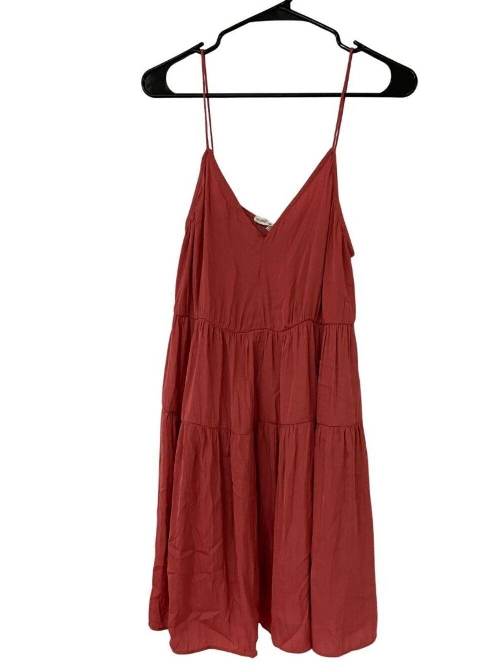 Oysho Womens Dress M Red Tiered Sleeveless Sundress Beach 6788/190 NWT
